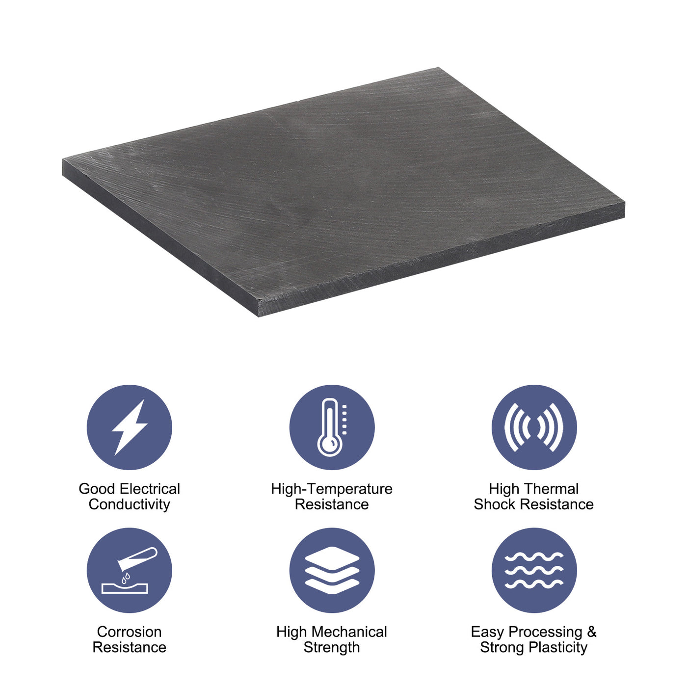 Harfington Graphite Block Ingot Graphite Electrode Plate Board for Melting Casting, Electrolysis Electroplating