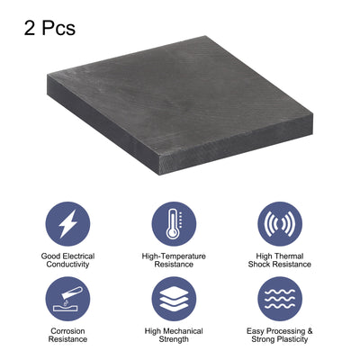 Harfington Graphite Block Ingot Graphite Electrode Plate Board for Melting Casting, Electrolysis Electroplating