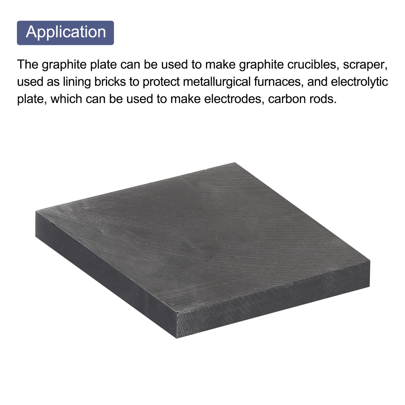 Harfington Graphite Block Ingot Graphite Electrode Plate Board for Melting Casting, Electrolysis Electroplating