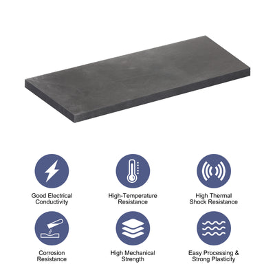 Harfington Graphite Block Ingot Graphite Electrode Plate Board for Melting Casting, Electrolysis Electroplating