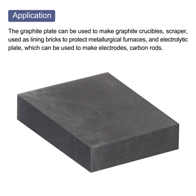 Harfington Graphite Block Ingot Graphite Electrode Plate Board for Melting Casting, Electrolysis Electroplating