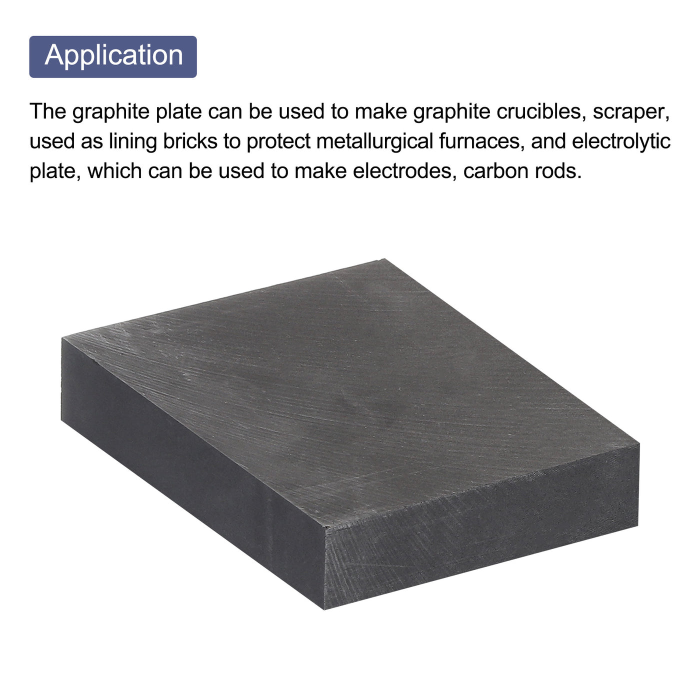 Harfington Graphite Block Ingot Graphite Electrode Plate Board for Melting Casting, Electrolysis Electroplating