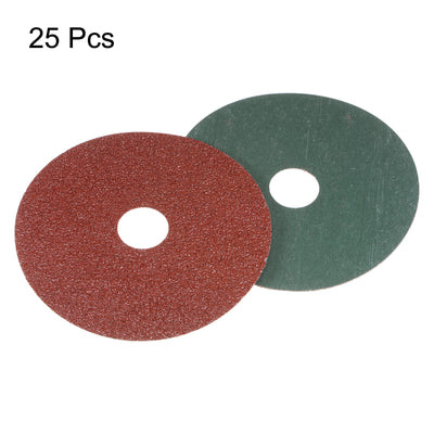 Harfington 25pcs 36 Grit Aluminum Oxide Resin Fiber Discs 4-1/2"x7/8" Abrasive Discs