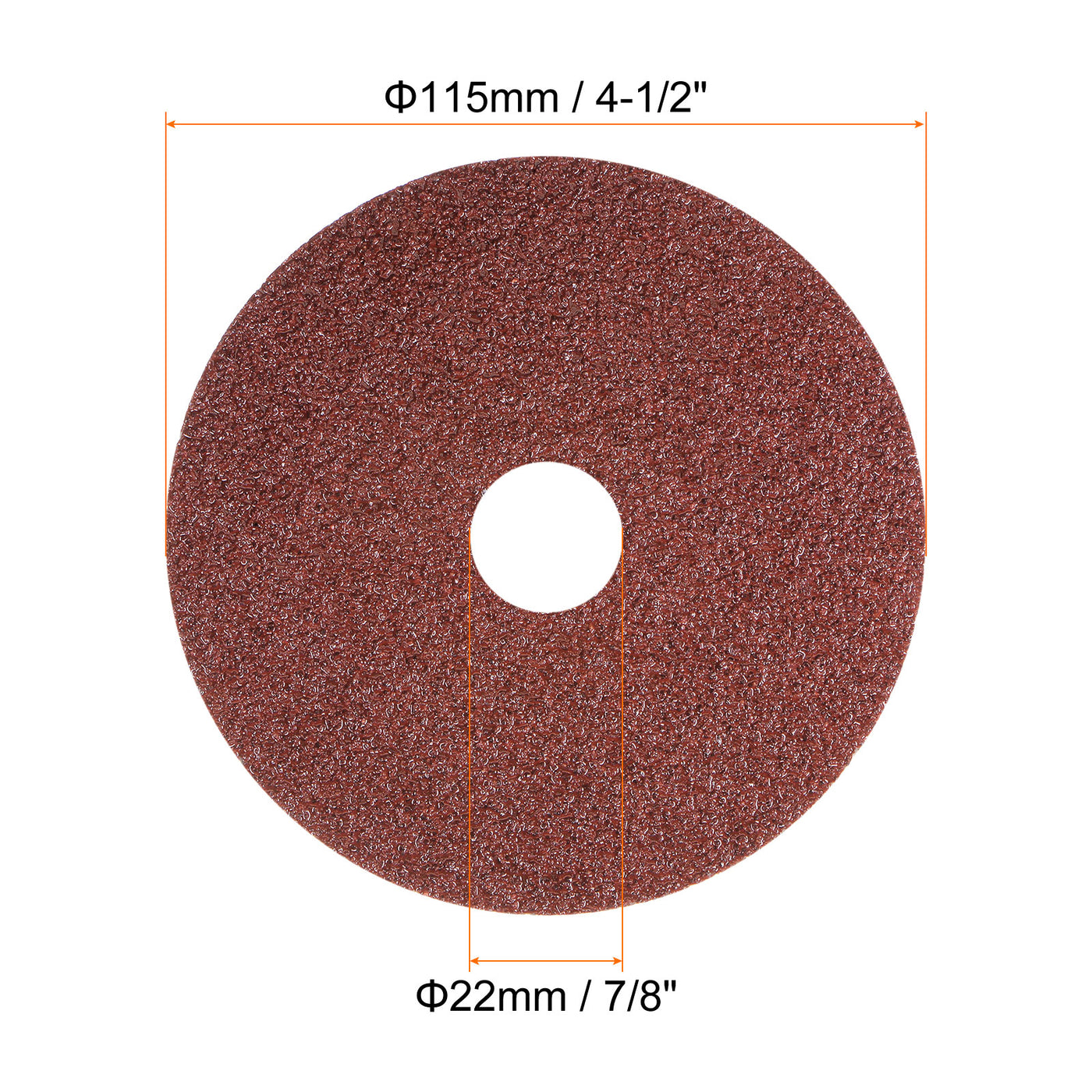 Harfington 25pcs 40 Grit Aluminum Oxide Resin Fiber Discs 4-1/2"x7/8" Abrasive Discs