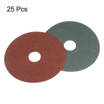 Harfington 25pcs 40 Grit Aluminum Oxide Resin Fiber Discs 4-1/2"x7/8" Abrasive Discs