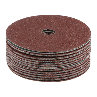 Harfington 25pcs 60 Grit Aluminum Oxide Resin Fiber Discs 4-1/2"x7/8" Abrasive Discs