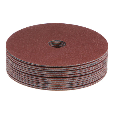 Harfington 25pcs 120 Grit Aluminum Oxide Resin Fiber Discs 4-1/2"x7/8" Abrasive Discs