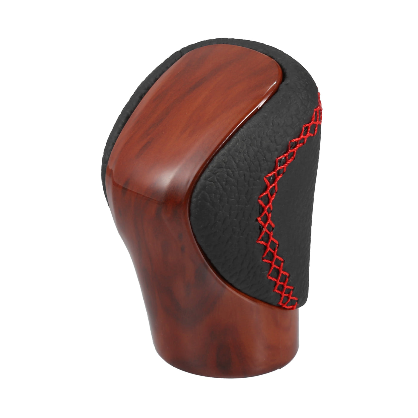 A ABSOPRO Automatic Transmission Gear Shift Knob for Lexus ES300h 2016-2018 Wood Grain Cover Red Thread Perforated