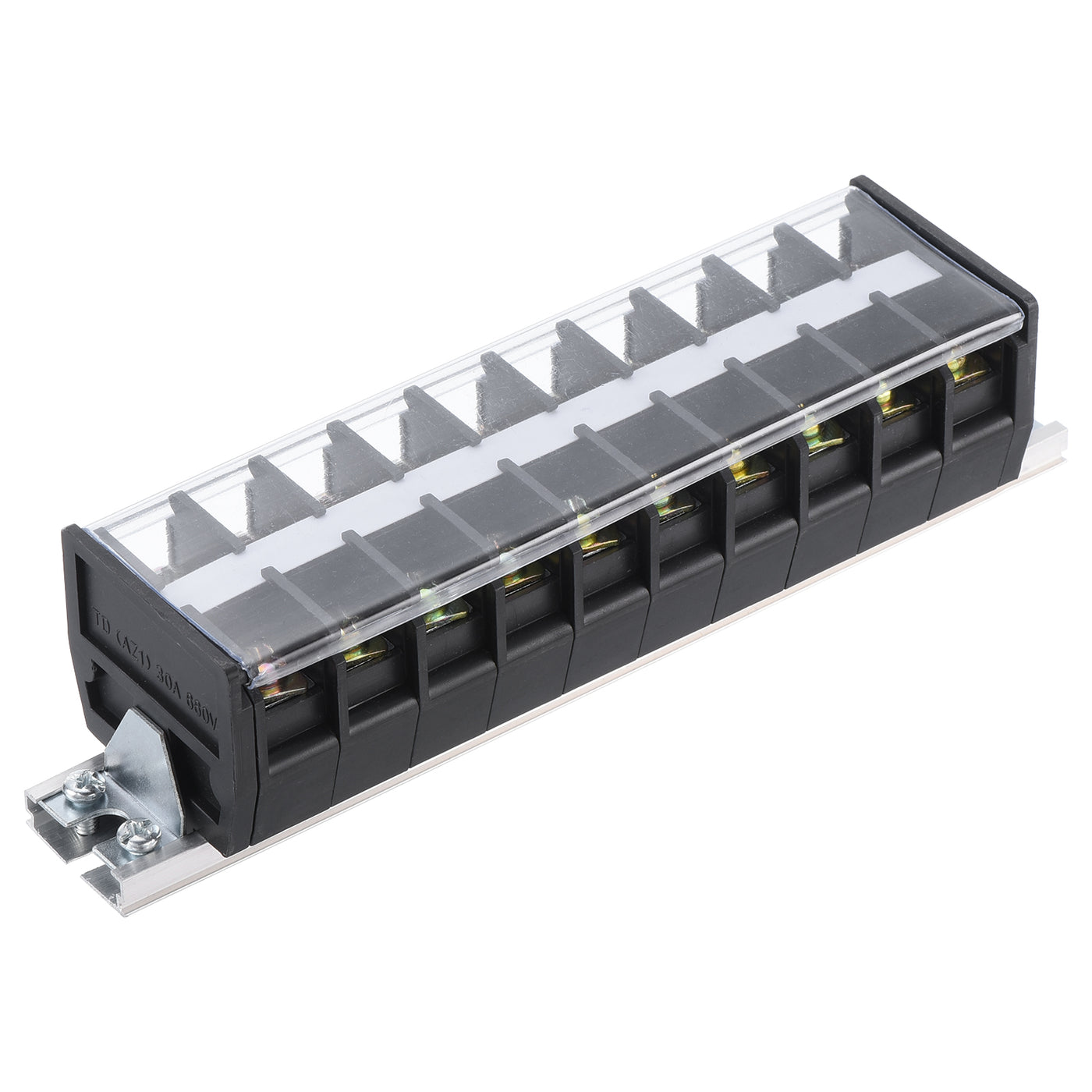 uxcell Uxcell Dual Rows 10 Positions 600V 30A Cable Block Terminal Strip