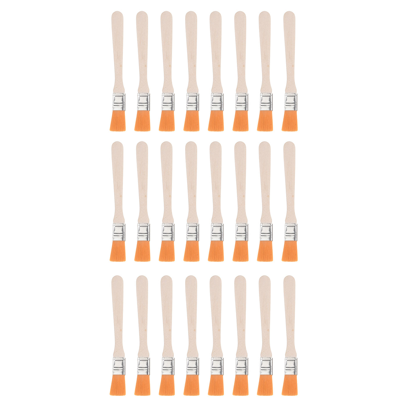 uxcell Uxcell 24Pcs 5" Paint Brush 0.6" Width Soft Nylon Bristle with Wood Handle for Wall, Cabinets, Fences