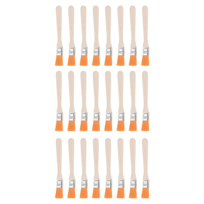 Harfington Uxcell 24Pcs 5" Paint Brush 0.6" Width Soft Nylon Bristle with Wood Handle for Wall, Cabinets, Fences