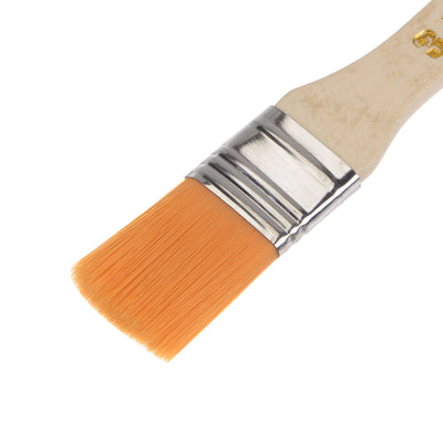 Harfington Uxcell 24Pcs 5.5" Paint Brush 0.8" Width Soft Nylon Bristle with Wood Handle for Wall, Cabinets, Fences