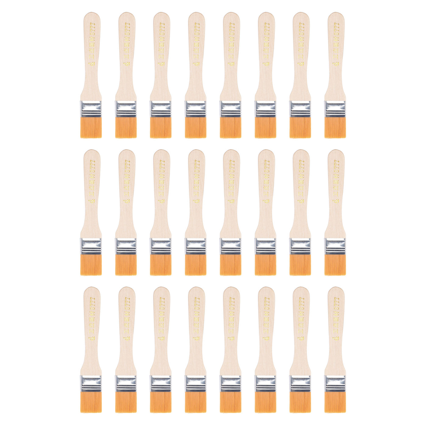 uxcell Uxcell 24Pcs 6" Paint Brush 1" Width Soft Nylon Bristle with Wood Handle for Wall, Cabinets, Fences