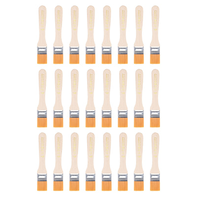 Harfington Uxcell 24Pcs 6" Paint Brush 1" Width Soft Nylon Bristle with Wood Handle for Wall, Cabinets, Fences