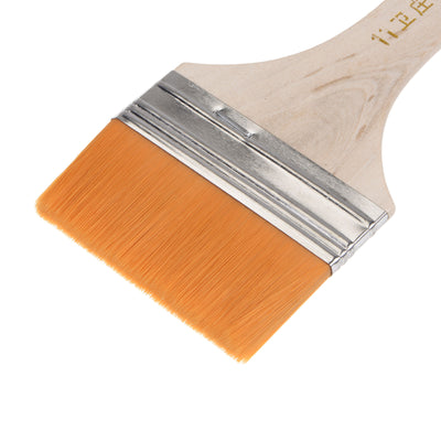 Harfington Uxcell 24Pcs 6.5" Paint Brush 2.6" Width Soft Nylon Bristle with Wood Handle for Wall, Cabinets, Fences