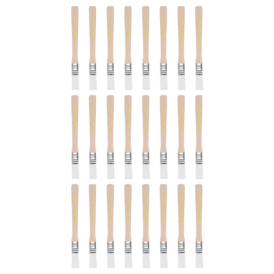 Harfington Uxcell 24Pcs 5.3" Paint Brush 0.5" Width Soft Nylon Bristle with Wood Handle for Wall, Cabinets, Fences White