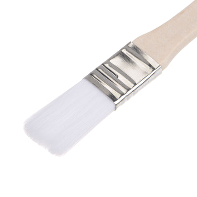 Harfington Uxcell 24Pcs 5.3" Paint Brush 0.6" Width Soft Nylon Bristle with Wood Handle for Wall, Cabinets, Fences White