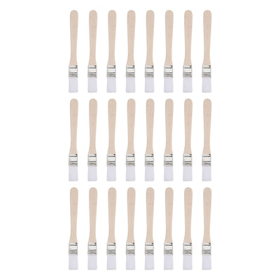 Harfington Uxcell 24Pcs 5.3" Paint Brush 0.6" Width Soft Nylon Bristle with Wood Handle for Wall, Cabinets, Fences White