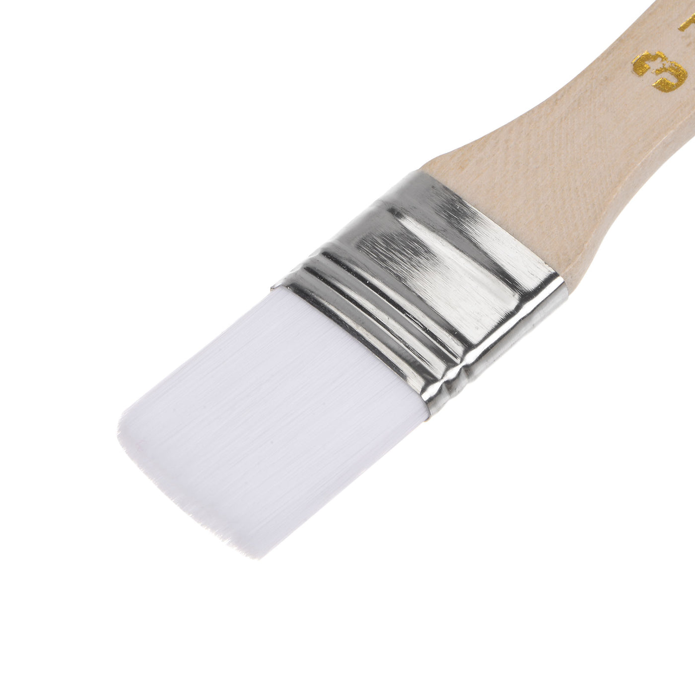 uxcell Uxcell 24Pcs 5.3" Paint Brush 0.8" Width Soft Nylon Bristle with Wood Handle for Wall, Cabinets, Fences White