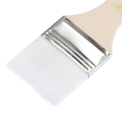 Harfington Uxcell 24Pcs 6" Paint Brush 1.4" Width Soft Nylon Bristle with Wood Handle for Wall, Cabinets, Fences White