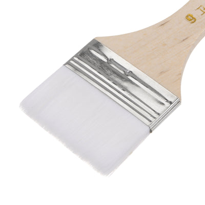 Harfington Uxcell 24Pcs 6.3" Paint Brush 2.2" Width Soft Nylon Bristle with Wood Handle for Wall, Cabinets, Fences White