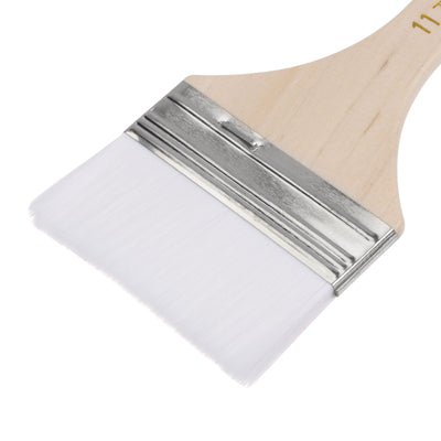 Harfington Uxcell 24Pcs 6.9" Paint Brush 2.6" Width Soft Nylon Bristle with Wood Handle for Wall, Cabinets, Fences White