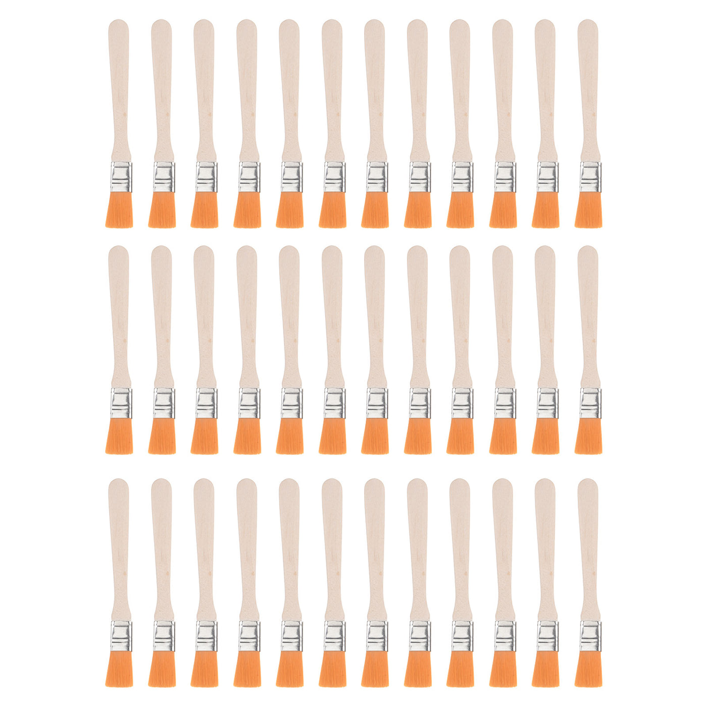 uxcell Uxcell 36Pcs 5" Paint Brush 0.6" Width Soft Nylon Bristle with Wood Handle for Wall, Cabinets, Fences