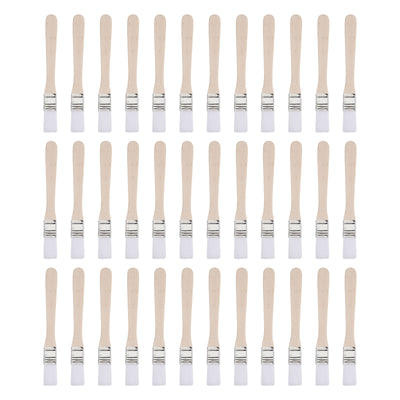 Harfington Uxcell 36Pcs 5.3" Paint Brush 0.6" Width Soft Nylon Bristle with Wood Handle for Wall, Cabinets, Fences White