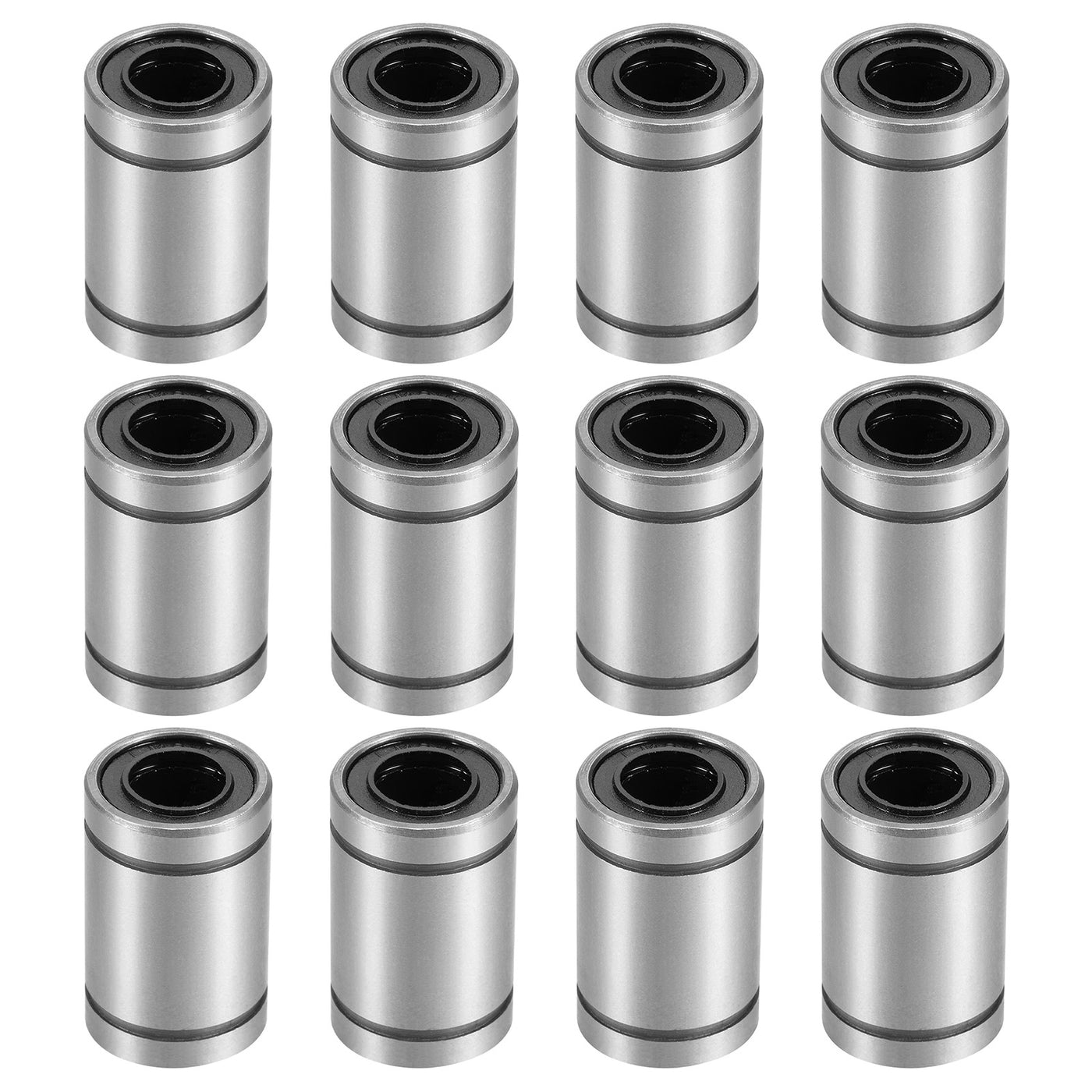 uxcell Uxcell 12pcs LM8UU Linear Ball Bearings, 8mm Bore 15mm OD 24mm Long Linear Bearing for CNC, 3D Printer