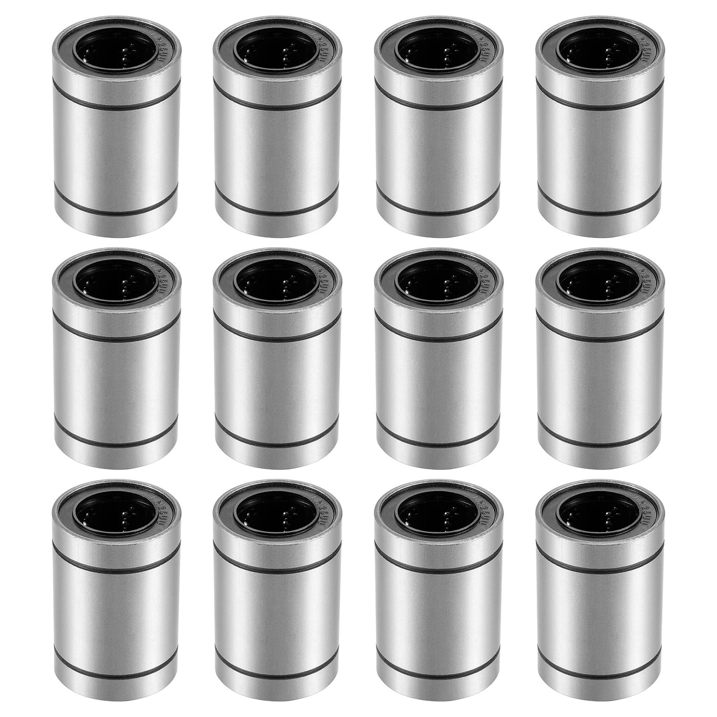 uxcell Uxcell 12pcs LM25UU Linear Ball Bearings, 25mm Bore 40mm OD 59mm Long Linear Bearing for CNC, 3D Printer