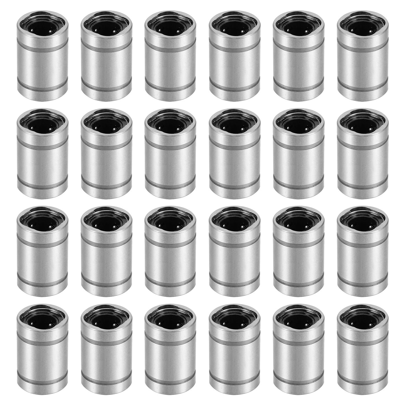 uxcell Uxcell 24pcs LM5UU Linear Ball Bearings, 5mm Bore 10mm OD 15mm Long Linear Bearing for CNC, 3D Printer