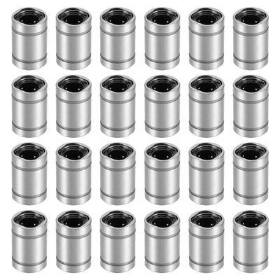 Harfington Uxcell 24pcs LM5UU Linear Ball Bearings, 5mm Bore 10mm OD 15mm Long Linear Bearing for CNC, 3D Printer