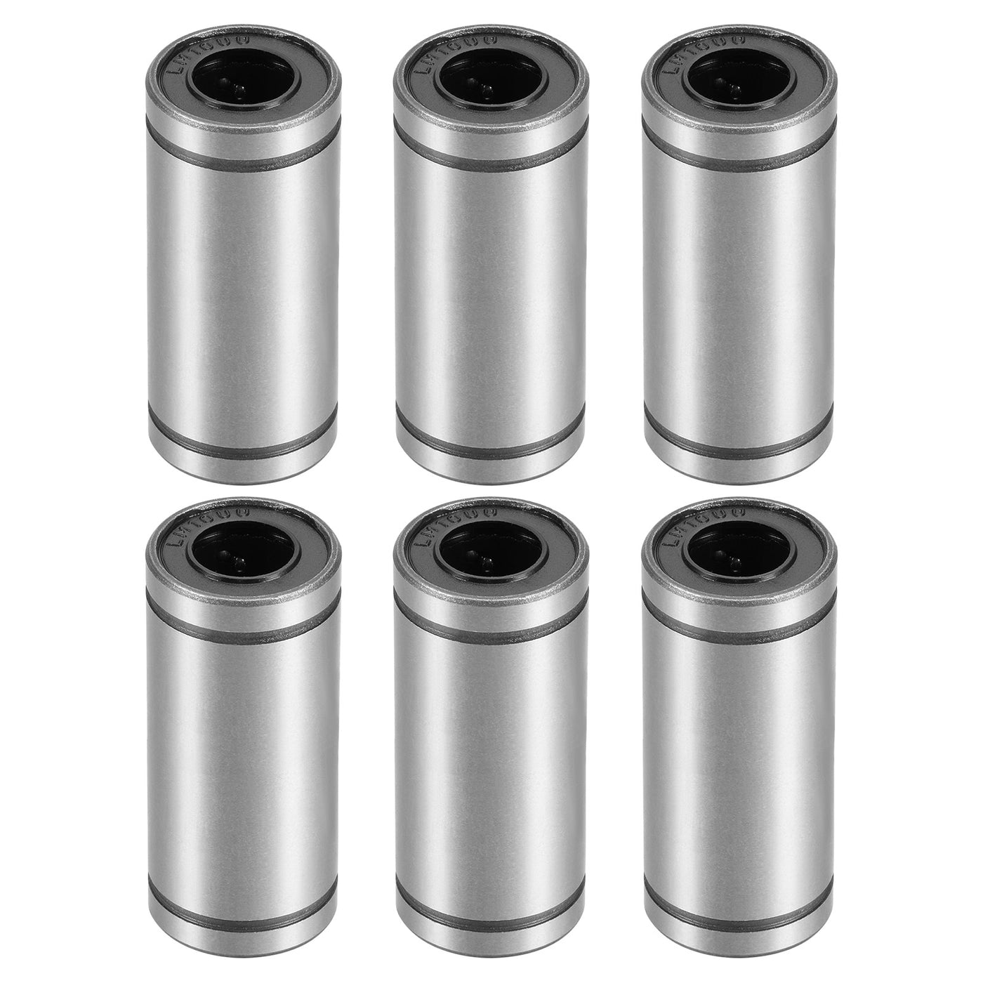 uxcell Uxcell 6pcs LM10LUU Linear Ball Bearings, 10mm Bore 19mm OD 55mm Long Linear Bearing for CNC, 3D Printer