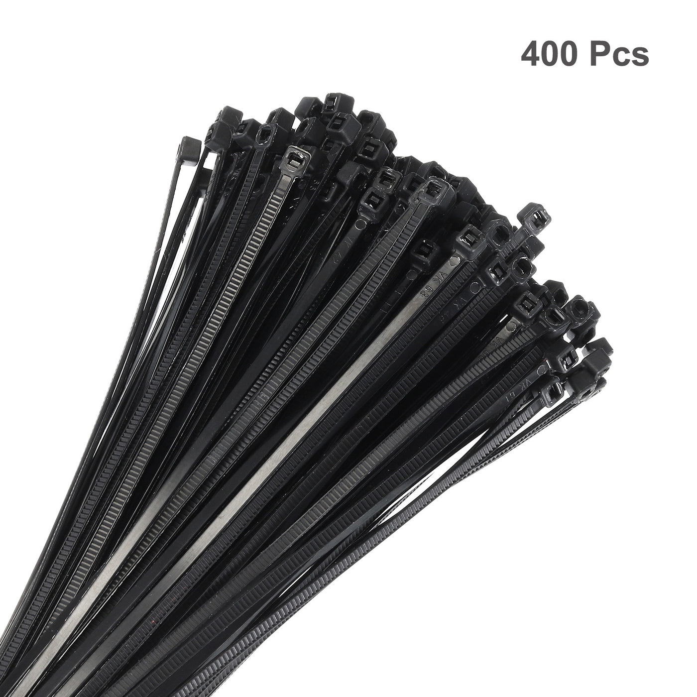 Harfington 400pcs 6 Inch 22 Lbs Cable Zip Ties Self-Locking Small Nylon Cable Tie Wraps 4mm for Cord Management, Black