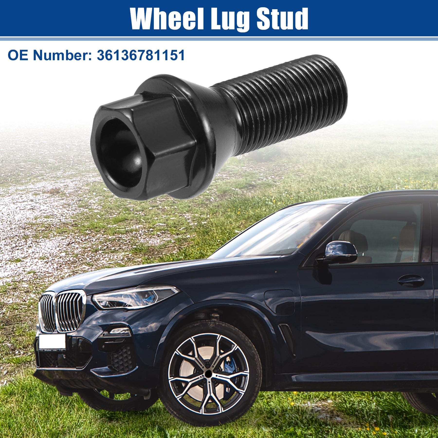 M14x1.25 Car Wheel Lug Bolt Nut Fit for BMW E46 325 E90 No.36136781151 ...