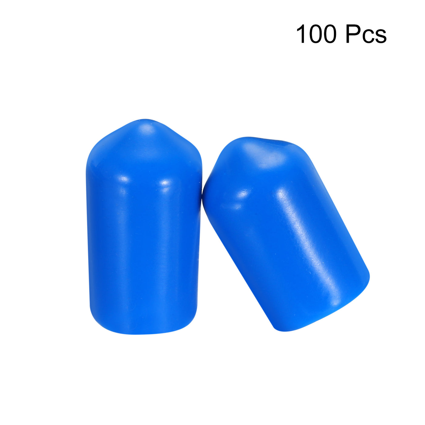 uxcell Uxcell 100 Stück Gummikappen 8,5 mm ID Vinyl PVC Rundrohr Schraubenkappenabdeckung Schraubengewinde Schutzkappen Blau