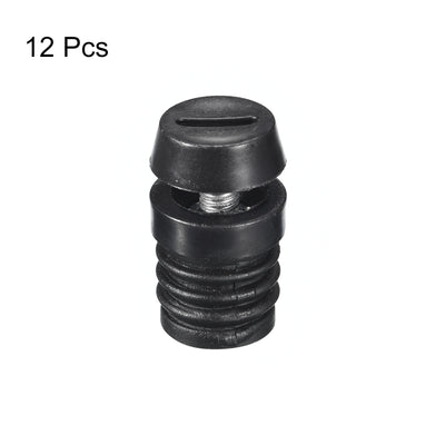 Harfington Uxcell 12Pcs Inserts for Round Tubes with Leveling Feet, for 19mm/0.75" OD Round Tube