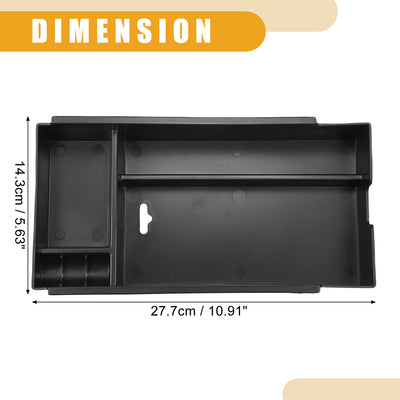 Harfington Center Console Organizer Tray - Car Front Armrest Storage Box - for Lexus E S 2013-2017 Plastic Black - 1 Pc