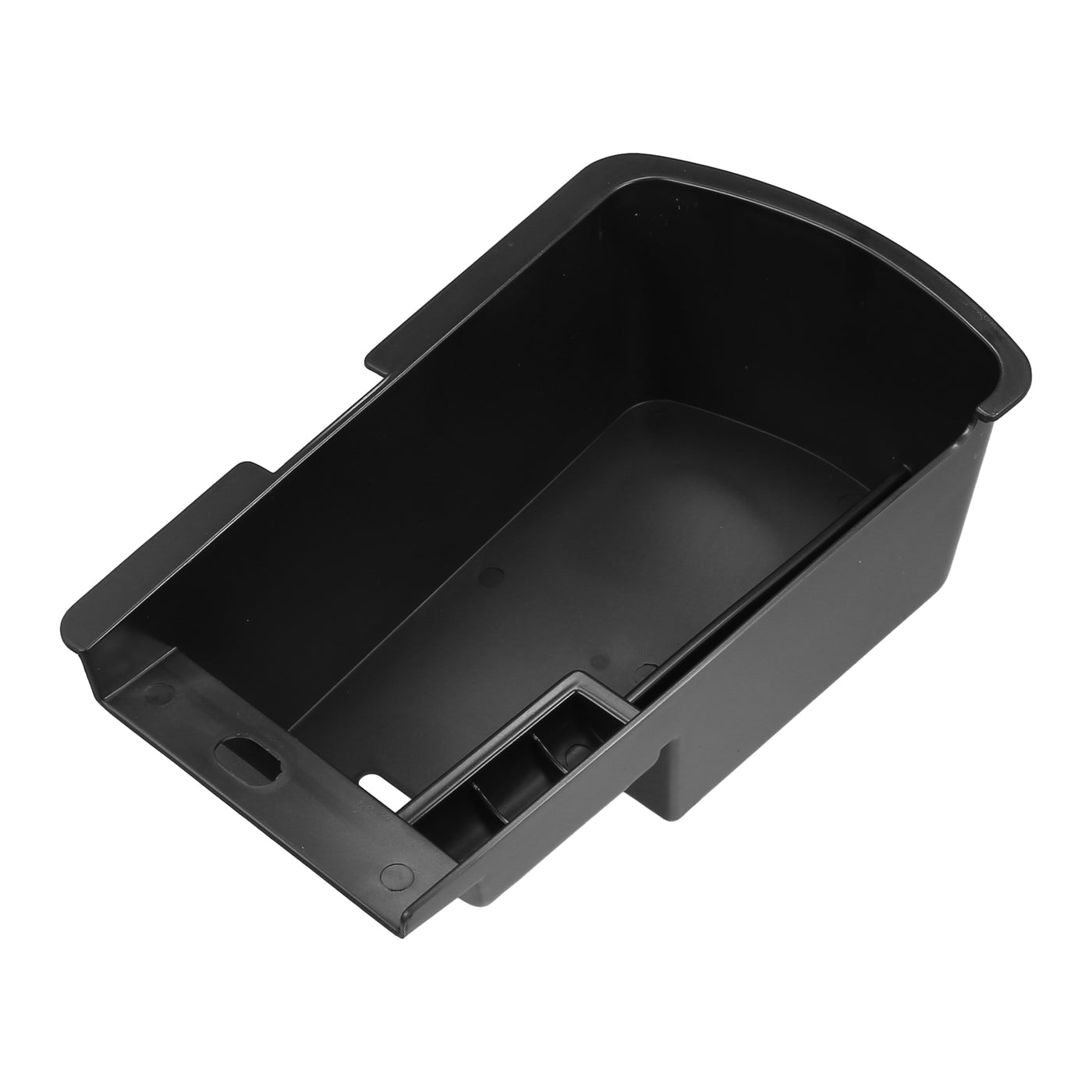 Partuto Center Console Organizer Tray - Car Front Armrest Storage Box - for Peugeot 3008 2017-2020 Plastic Black - 1 Pc