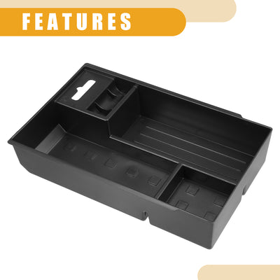 Harfington Center Console Organizer Tray - Car Front Armrest Storage Box - for Lexus NX250 2022-2023 Plastic Black - 1 Pc