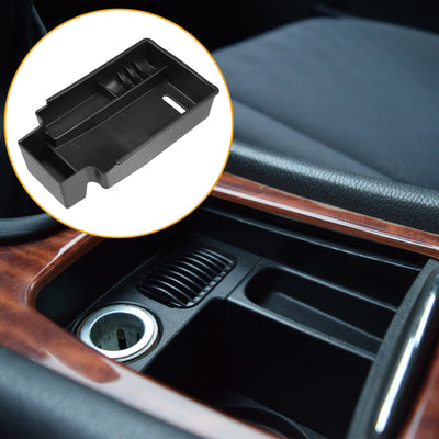 Harfington Center Console Organizer Tray - Car Front Armrest Storage Box - for Audi Q3 2013-2018 Plastic Black - 1 Pc