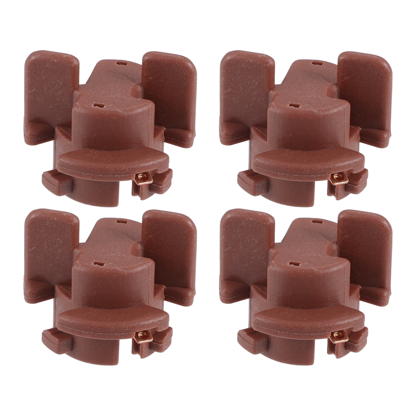 A ABSOPRO Light Bulb Socket No.9007560035 Lamp Socket for Toyota 4Runner Limited 2010-2013 Plastic Red Brown (Set of 4)