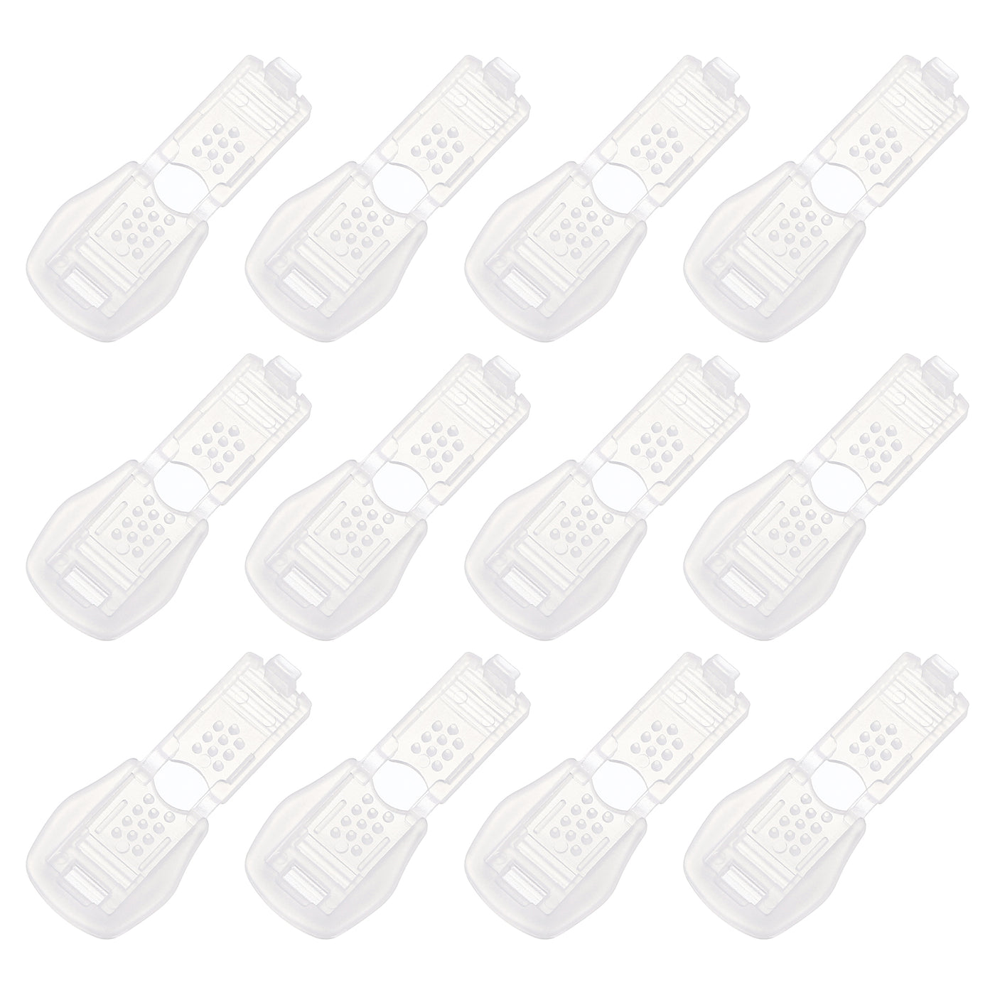 uxcell Uxcell 12Pcs Nylon Cord End Tips Zipper Pull Cord Stopper Ends Lock (20x15mm, Clear)