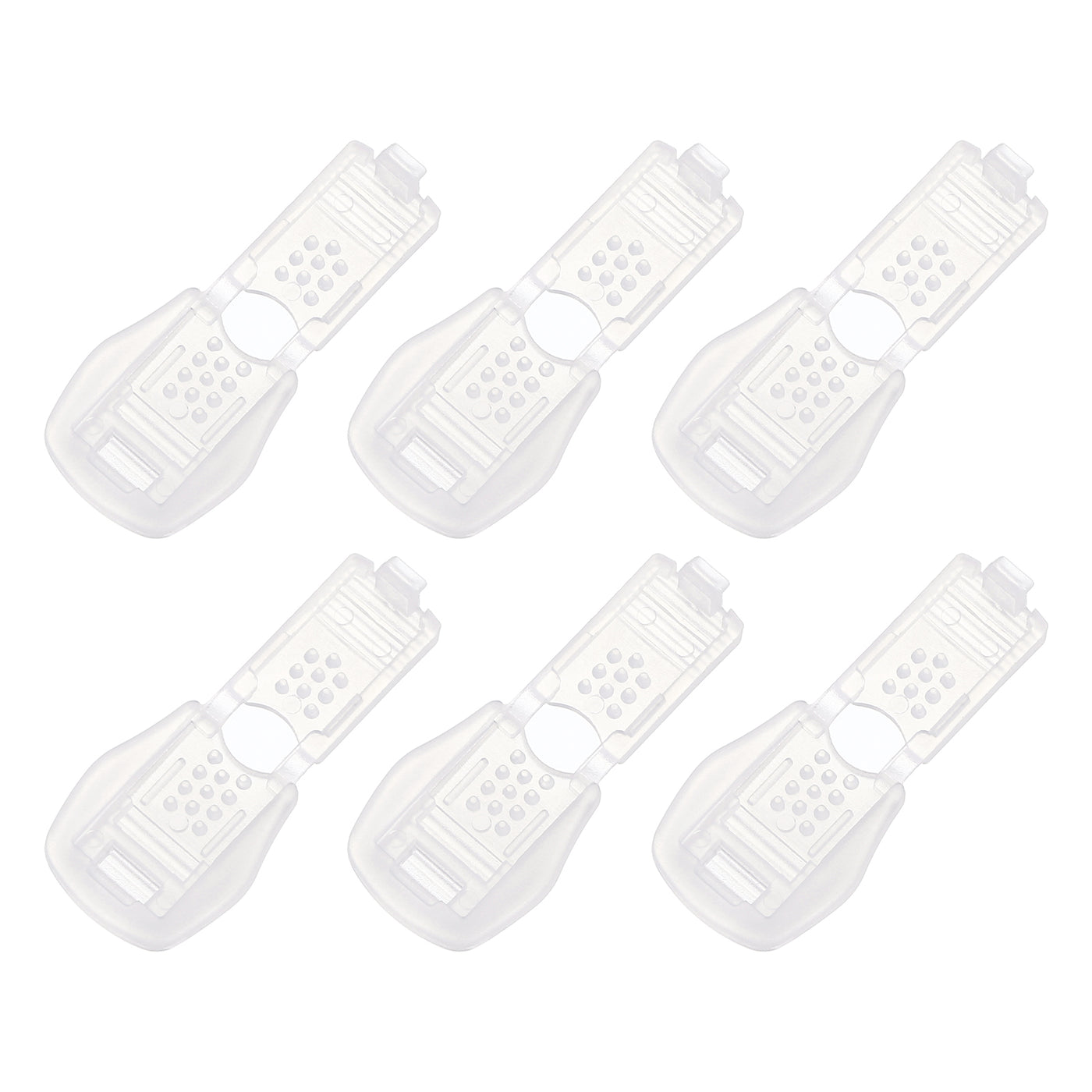 uxcell Uxcell 6Pcs Nylon Cord End Tips Zipper Pull Cord Stopper Ends Lock (20x15mm, Clear)