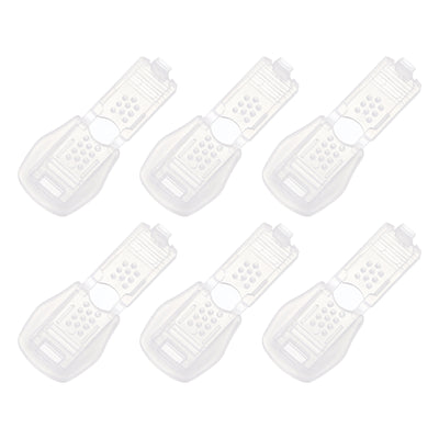 Harfington Uxcell 6Pcs Nylon Cord End Tips Zipper Pull Cord Stopper Ends Lock (20x15mm, Clear)