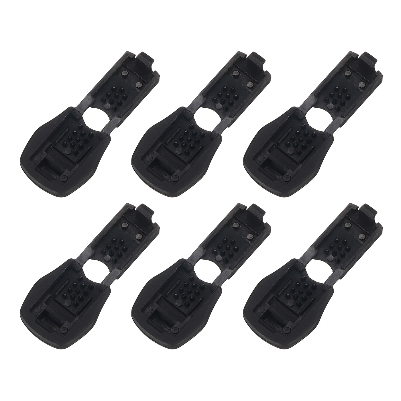 uxcell Uxcell 6Pcs Nylon Cord End Tips Zipper Pull Cord Stopper Ends Lock (20x15mm, Black)