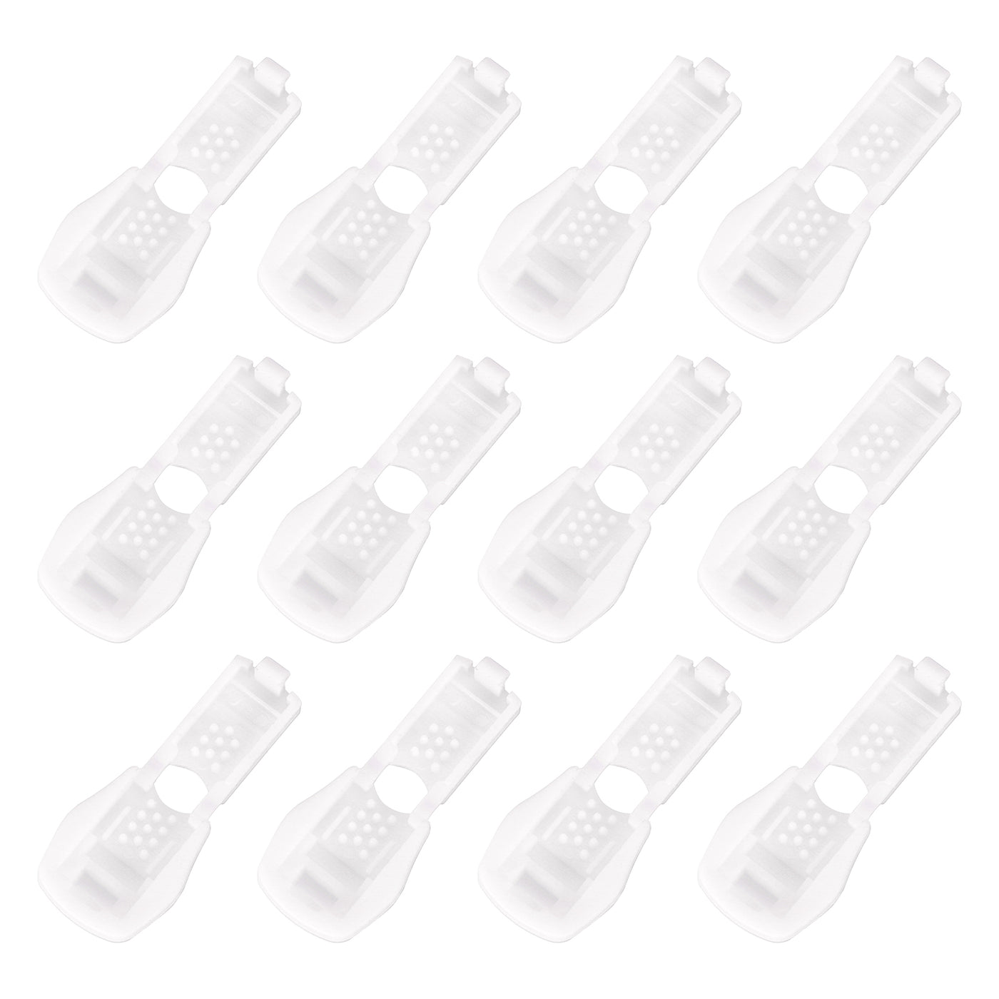 uxcell Uxcell 12Pcs Nylon Cord End Tips Zipper Pull Cord Stopper Ends Lock (20x15mm, White)