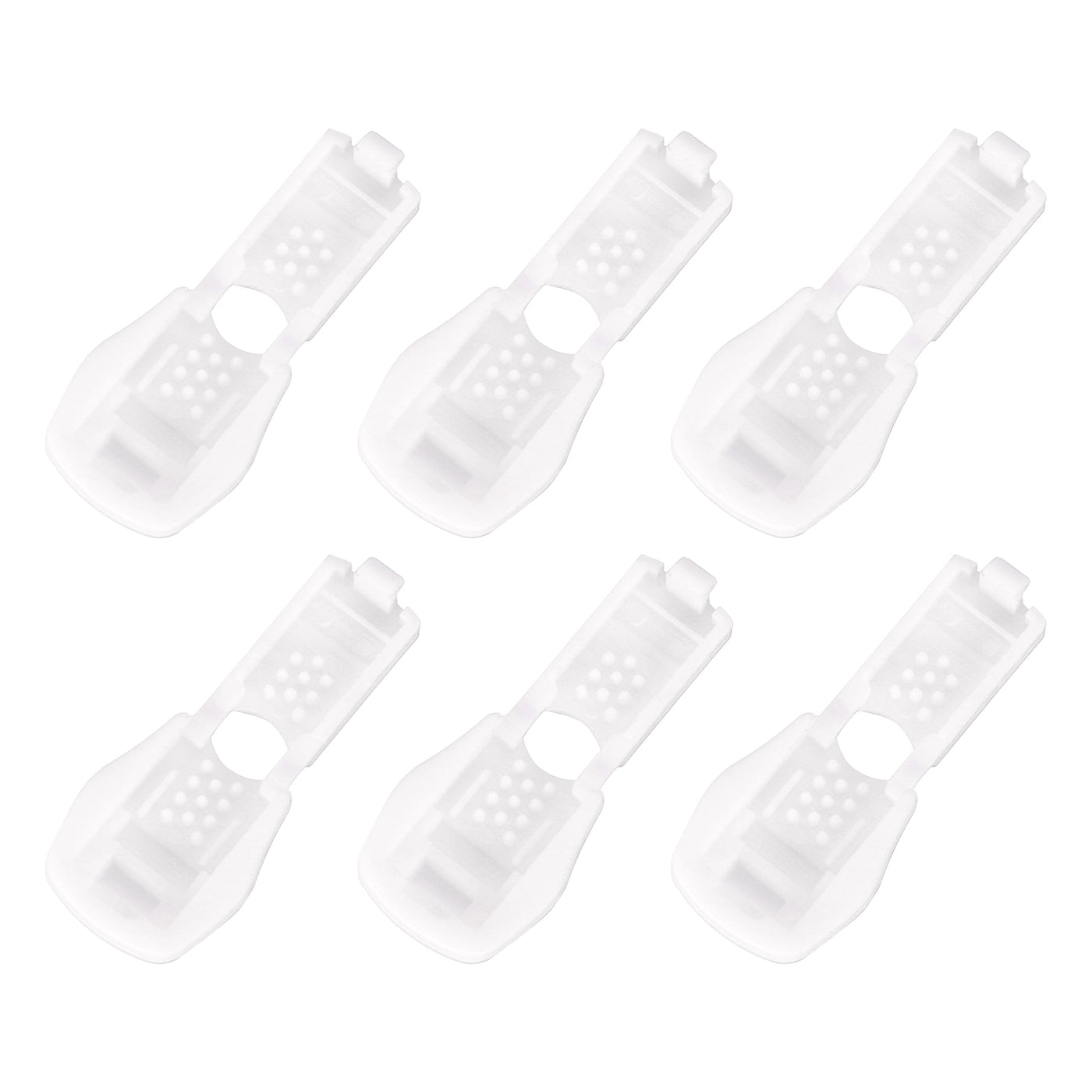 uxcell Uxcell 6Pcs Nylon Cord End Tips Zipper Pull Cord Stopper Ends Lock (20x15mm, White)