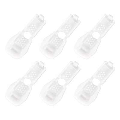 Harfington Uxcell 6Pcs Nylon Cord End Tips Zipper Pull Cord Stopper Ends Lock (20x15mm, White)