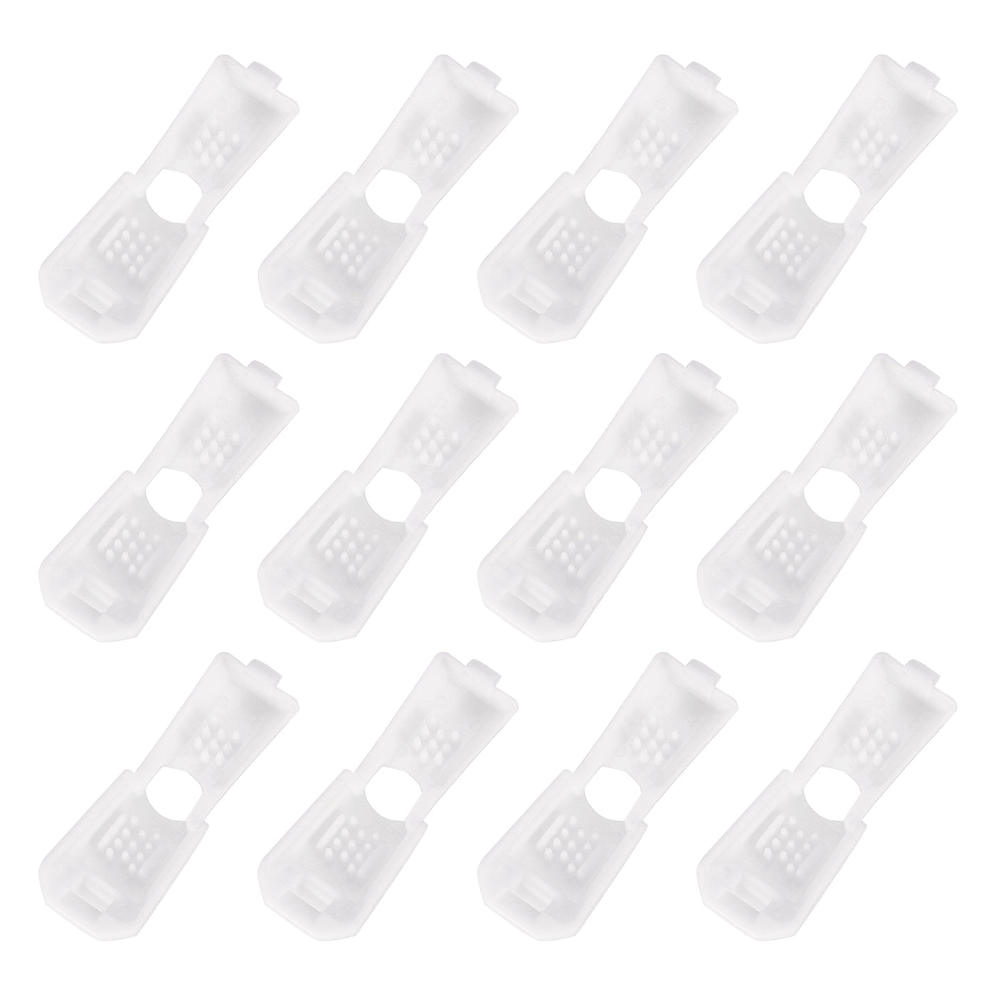 uxcell Uxcell 12Pcs Nylon Cord End Tips Zipper Pull Cord Stopper Ends Lock (19x13mm, White)